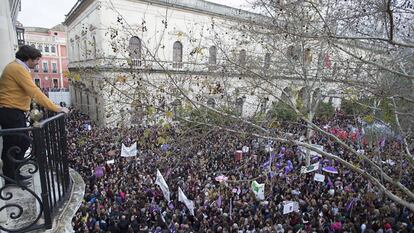 La manifestación del 8M en las calles de Sevilla.