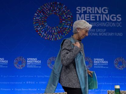 Christine Lagarde, directora gerente del FMI, la semana pasada