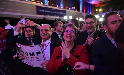 Votantes de Trump en Nueva York.