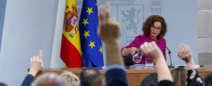 La ministra de Hacienda y portavoz del Gobierno, María Jesús Montero