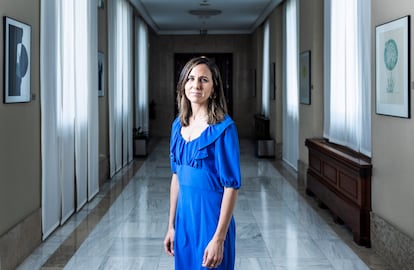 Ione Belarra, secretaria general de Podemos, este martes en el Congreso. 