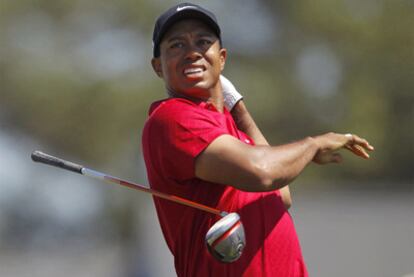 Tiger Woods, al comienzo del recorrido de ayer.