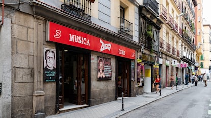 Una tienda de discos en La Latina (Madrid).
