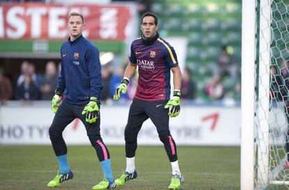 Els porters del Barça, Claudio Bravo i Ter Stegen.