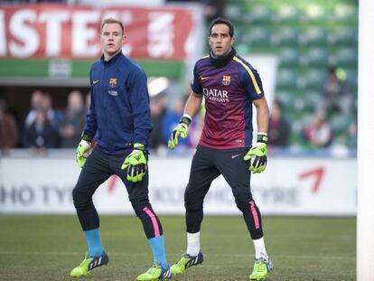 Els porters del Barça, Claudio Bravo i Ter Stegen.