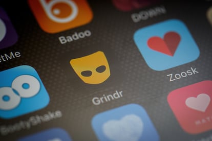 Logo de Grindr entre otras apps de citas