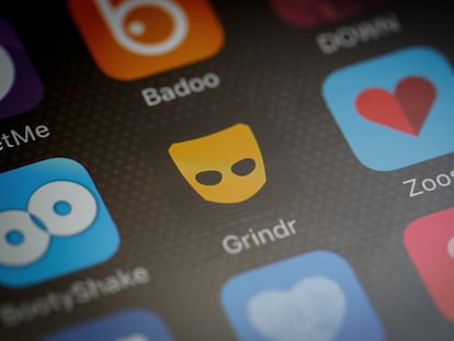 Logo de Grindr, entre otras aplicaciones de citas.