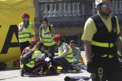 El simulacro ha permitido trabajar en la práctica la coordinación y actuación de los diferentes organismos y equipos que intervienen en una situación de emergencia.