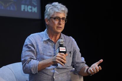 El cineasta Alexander Payne habla durante una presentación en el Festival Internacional de Cine de Morelia, el 21 de octubre en Michoacán, México.