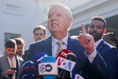 El senador republicano Lindsey Graham, el viernes tras el choque en el Despacho Oval.