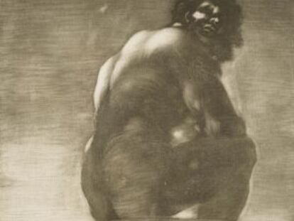 'Gigante sentado' (1818), de Goya.