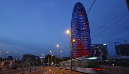 La Torre Glòries, en el barrio tecnológico de Barcelona.
