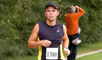 Andreas Lubitz participa da maratona Airportrace de Hamburgo, em 13 de setembro de 2009.