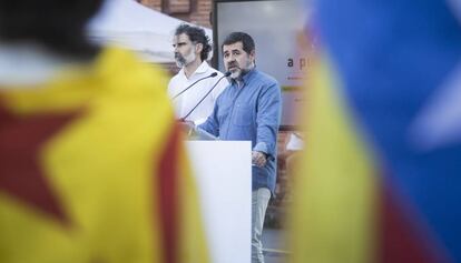 Presentació de la manifestació de l'ANC i Òmnium.