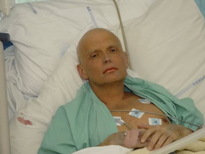 El agente Alexander Litvinenko tras ser intoxicado con polonio 2010. 