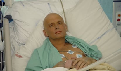 El agente Alexander Litvinenko tras ser intoxicado con polonio 2010. 