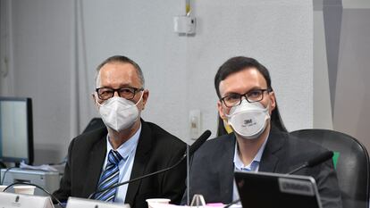 Beneficiário da Prevent Senior Tadeu Frederico Andrade e o médico Walter Correa de Souza Netto depõem na CPI da Pandemia, nesta quinta-feira.