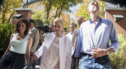 Andrea Levy, Cristina Cifuentes y Xavier García Albiol.