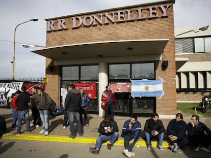 Trabalhadores da R. R. Donnelley na Argentina.