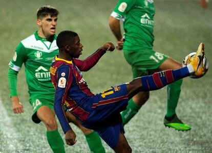 Dembélé resolvió el duelo ante el Cornellà.