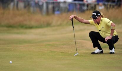 Durante el Open británico de golf de 2013, en el campo de Muirfield, en Gullane (Escocia).