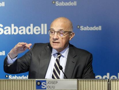 Josep Oliu, presidente de Banco Sabadell, en una imagen de archivo.