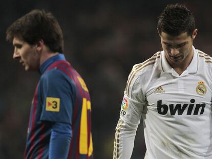 Messi y Cristiano, en el clásico del Bernabéu.