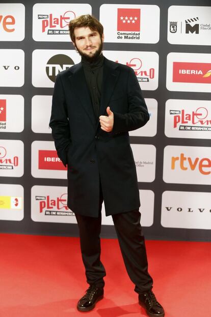 El compositor Lucas Vidal, a su llegada a los Premios Platino celebrados en Madrid.