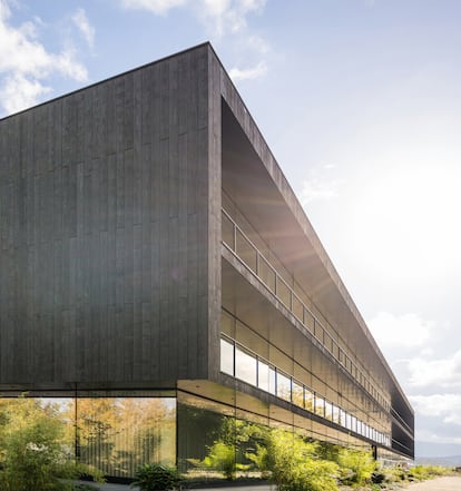 Facade of the new offices held with Actcoya wood.