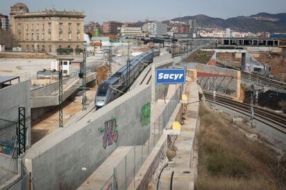 Obras en la zona de la Sagrera.
