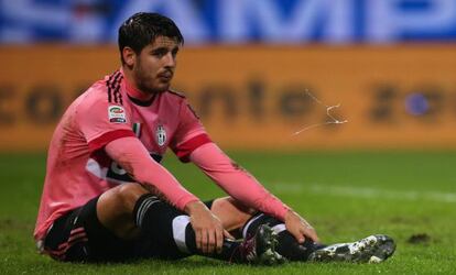 Morata, el domingo en el campo de la Sampdoria