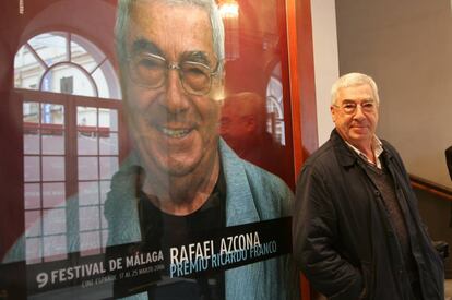 El guionista de cine Rafael Azcona, en el festival de Málaga en 2006.