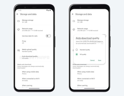 Nueva opción en WhatsApp de descarga automática calidad de contenidos multiemedia
