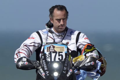 Jorge Martínez Boero, antes del inicio del Dakar.