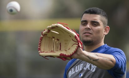 Osuna durante un entrenamiento en 2017.