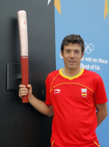 Oscar Freire, durante los Juegos Olímpicos de Pekín.