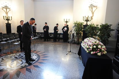 Friedrich Merz, en el funeral de Margot Friedländer en Berlín