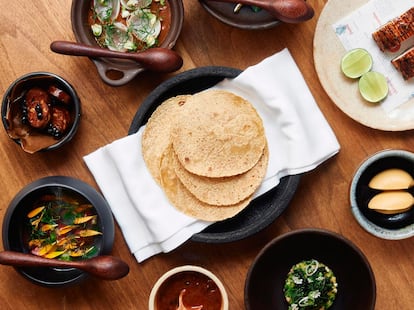 Platillos mexicanos del festival de entomofagia llevado a cabo en el restaurante Quintonil, en Ciudad de México.