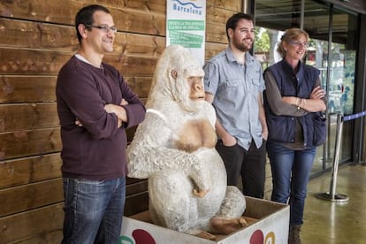 Los investigadores en la presentaci&oacute;n del estudio esta ma&ntilde;ana.