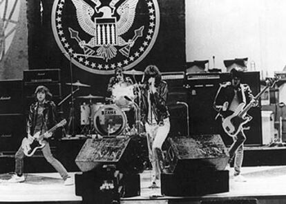 Los Ramones, durante una de las actuaciones de la banda.