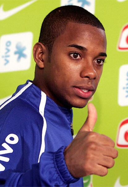 Robinho, jugador del Santos.