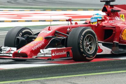 Fernando Alonso durante la carrera