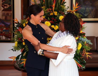 Meghan Markle y la vicepresidenta colombiana Francia Márquez