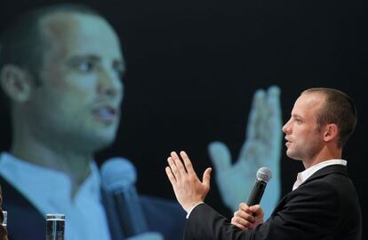 Pistorius, durante la ponencia.