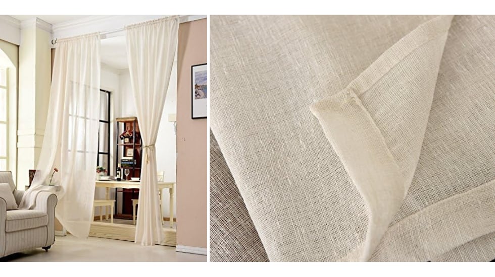 Cortinas translúcidas.