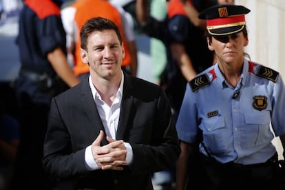 Lionel Messi, en los jugados de Gavà en septiembre de 2013