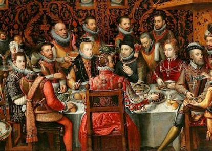 “El banquete real“, Alonso Sánchez Coello, 1579