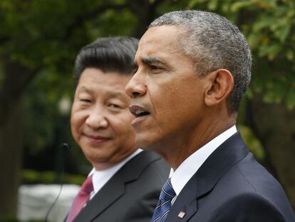 Los presidente Xi y Obama este viernes en la Casa Blanca.