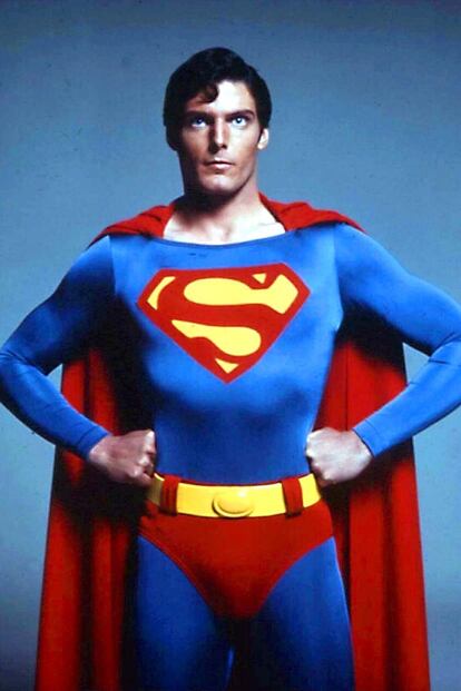 Christopher Reeve, en el traje de Superman diseñado por Yvonne Blake.