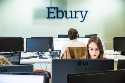 Logo de Ebury, la 'fintech' global especializada en pagos internacionales e intercambio de divisas. Foto cedida por la Ebury.